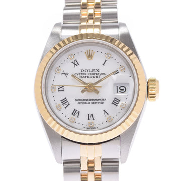 Rolex Datejust 10P diamond 69173G Ladies YG / SS watch self-winding white dial