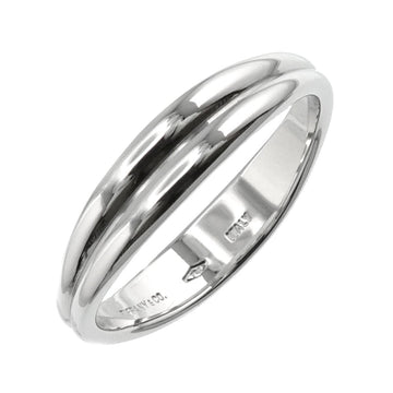 TIFFANY&CO. double wave No. 10 ring K18 WG white gold 750 Double Band Ring