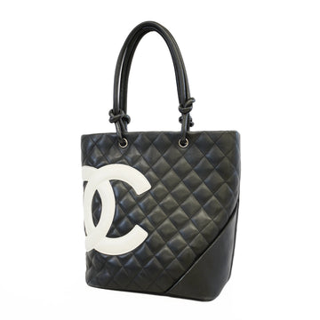 Chanel Ligne Cambon Tote Bag Women's Leather Tote Bag Black,White