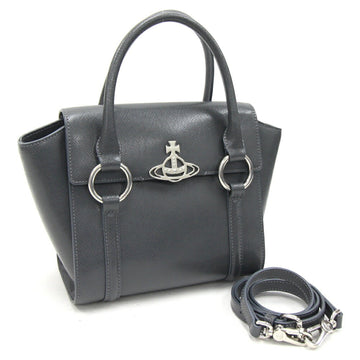 VIVIENNE WESTWOOD Handbag Betty Small 42010032 Dark Gray Leather Shoulder Bag Women's