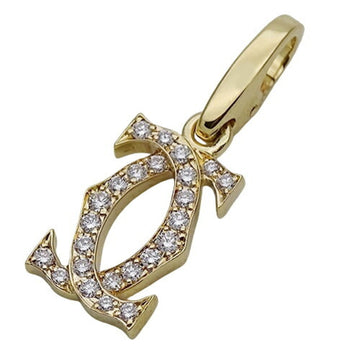 CARTIER Pendant Top Women's Men's Brand Charm 750YG Diamond 2C Yellow Gold Jewelry Polished