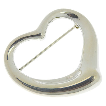 TIFFANY&Co. Open Heart Brooch Elsa Peretti Silver 925 Made in Spain Ladies