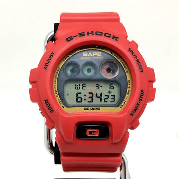 CASIO G-SHOCK watch DW-6900FS APE BAPE collaboration double name third digital red serial number 2000 limited ITX7OH5VTO8Y