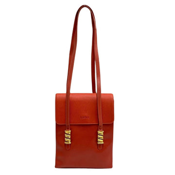 LOEWE Vintage Velasquez Twist Hardware Logo Leather Genuine Tote Bag Semi Shoulder Red
