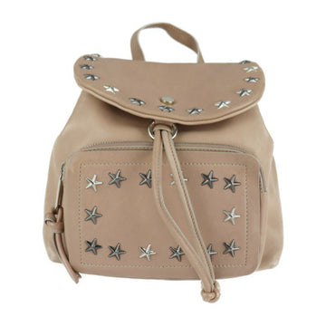 JIMMY CHOO SUKI Suki Backpack Daypack Leather Pink Beige 2WAY One Shoulder Bag Mini Star Studs