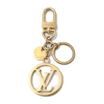 LOUIS VUITTON bag charm LV circle key holder M68000 metal gold ring logo fittings