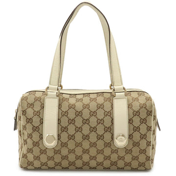 Gucci GG canvas handbag shoulder bag leather khaki beige ivory 152457