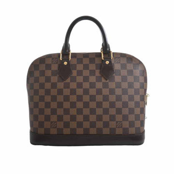 LOUIS VUITTON Damier Alma handbag brown PVC leather
