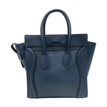 CELINE/ Luggage Micro Shopper Handbag Blue Ladies