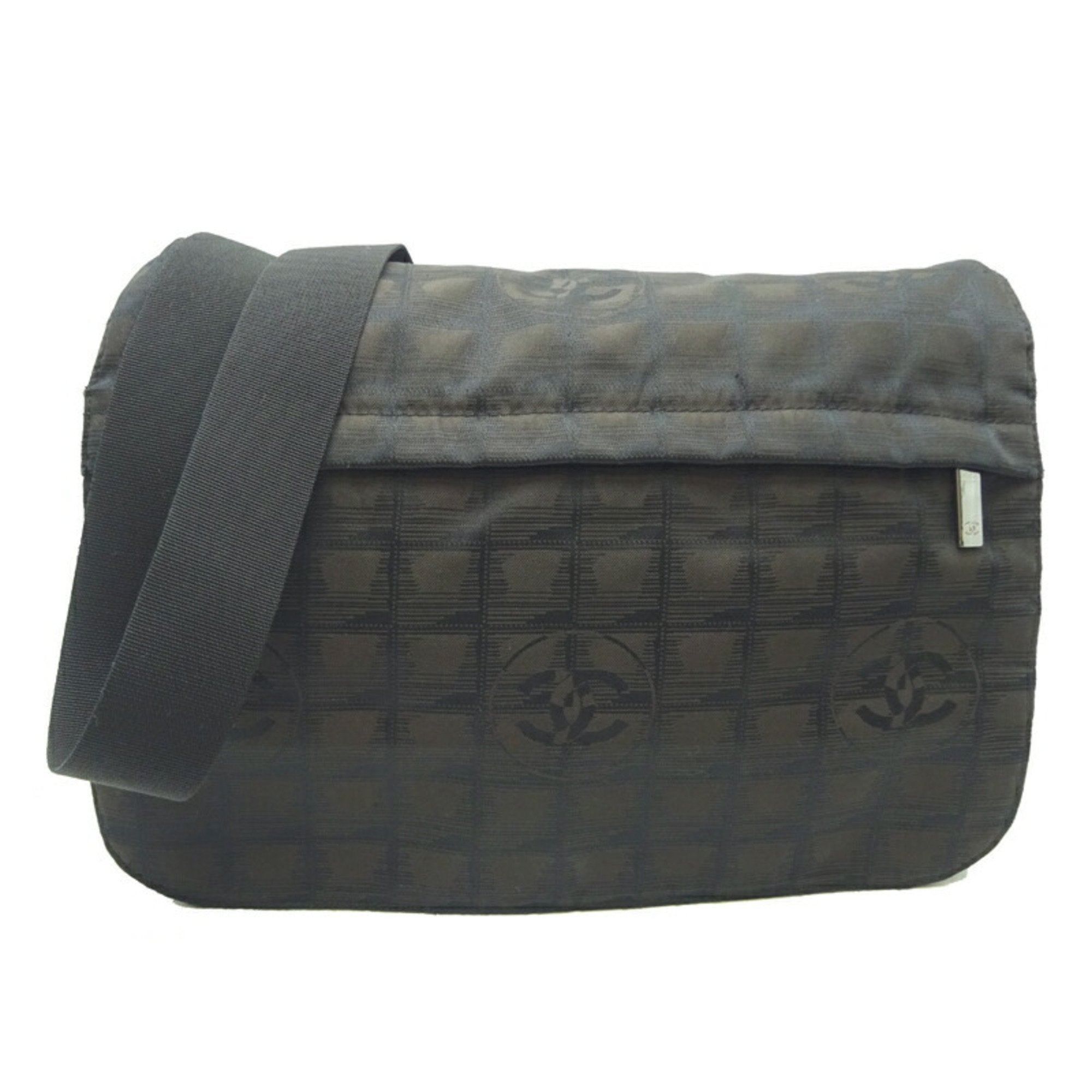 Chanel New Travel Line Women's Men's Shoulder Bag A29348 Leather Brown