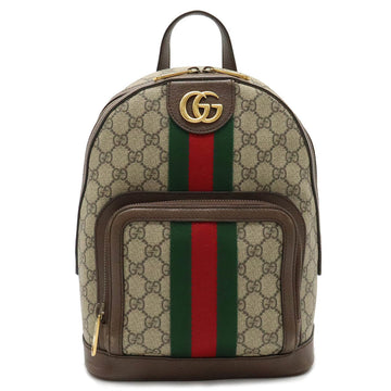 GUCCI Ophidia GG Supreme Small Backpack Rucksack Daypack PVC Beige Brown Sherry Line 547965