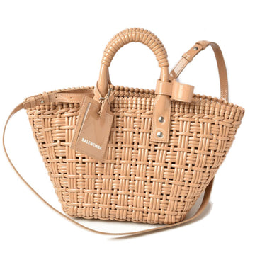 BALENCIAGA Handbag Shoulder Bag  Basket Bistro XS Enamel Beige 671342