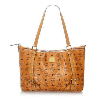 MCM Visetos Handbag Shoulder Bag Brown PVC Leather Ladies