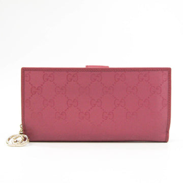 Gucci GG Imprim?? 305028 Women's Coated Canvas Long Wallet (bi-fold) Pink