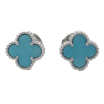 VAN CLEEF & ARPELS Sweet Alhambra Turquoise Pierced earrings Pierced earrings Blue K18WG[WhiteGold] Blue