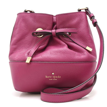 KATE SPADE Shoulder Bag Drawstring PWRU3377 Leather Pink 057719
