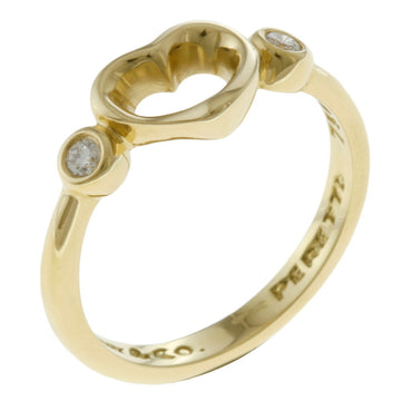TIFFANY Open Heart Ring No. 8 18K K18 Yellow Gold Diamond Women's &Co.