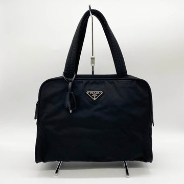 PRADA handbag tote bag with tear nylon black lock key