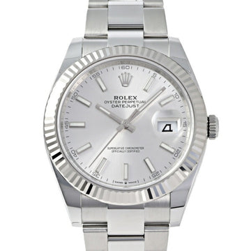 ROLEX Datejust 41 126334 Silver/Bar Dial Watch Men's