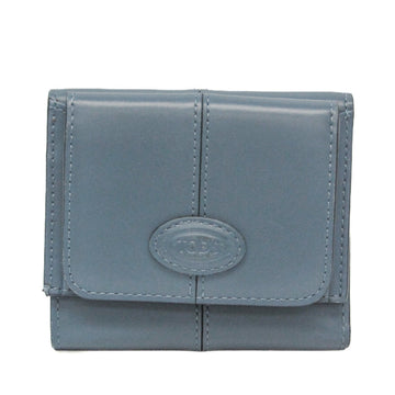 TOD'S XAWDBBB1000RIIU223 Women's Leather Wallet [tri-fold] Blue
