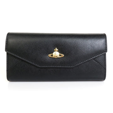 VIVIENNE WESTWOOD Bi-Fold Long Wallet Leather Black Women's r9580g