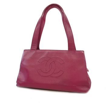 Chanel W Chain Tote Bag Women's Caviar Leather Handbag Pink