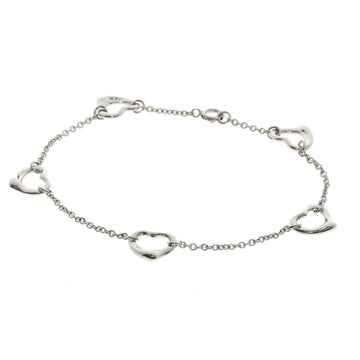 TIFFANY 5P Open Heart Bracelet Silver Women's &Co.
