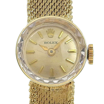 ROLEX antique watch cal.1401 K14 yellow gold Swiss made manual winding dial ladies
