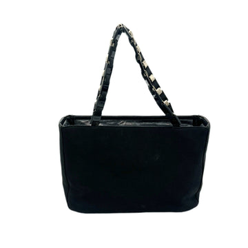 SALVATORE FERRAGAMO Handbag Vera Chain Black Canvas AU-21 9324