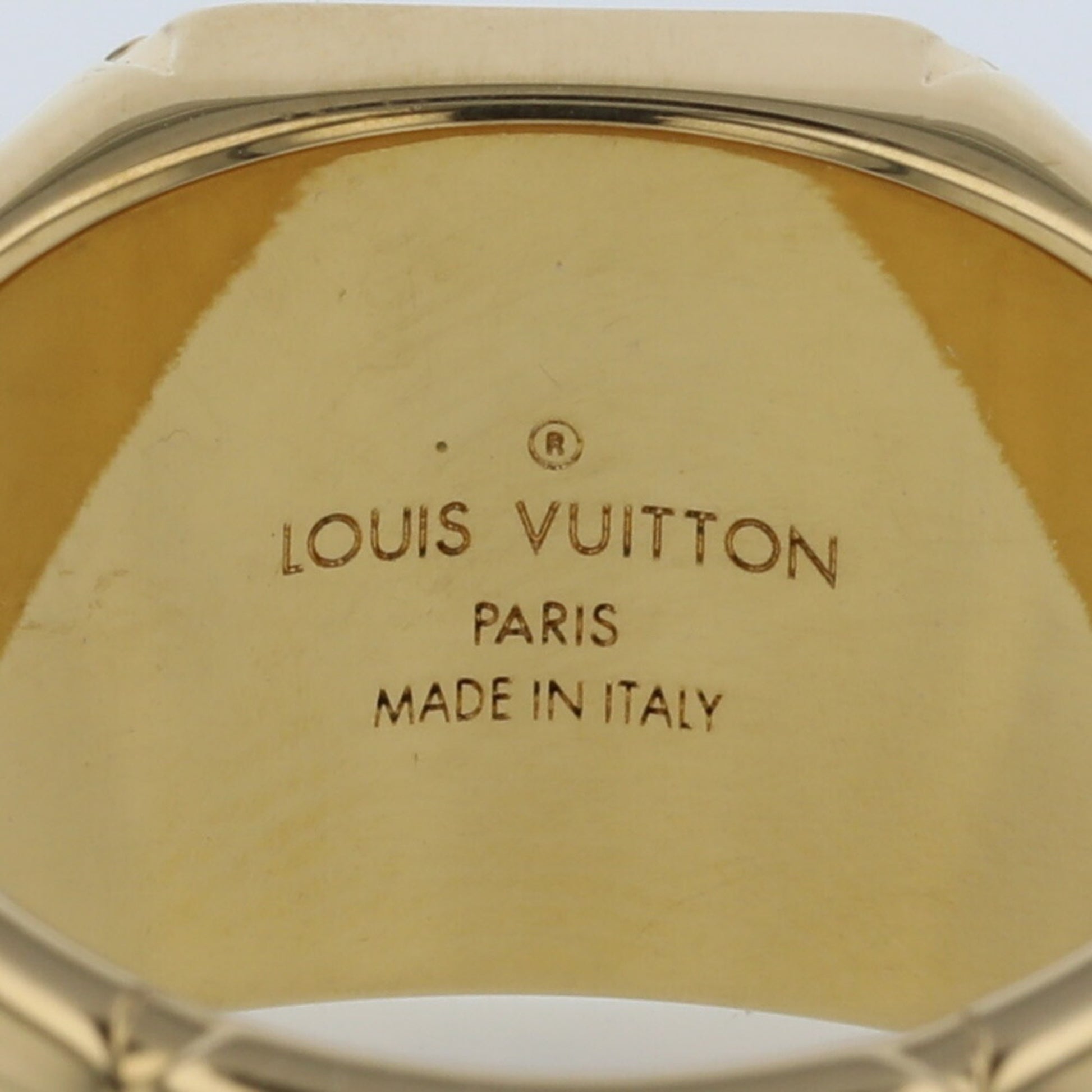 Louis Vuitton, Accessories, Louis Vuitton Ring Signet Monogram M890 Gold  Plated No 20 Mens