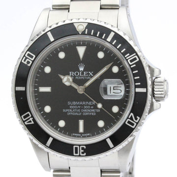 ROLEXPolished  Submariner Triple Zero Steel Automatic Mens Watch 168000 BF560826