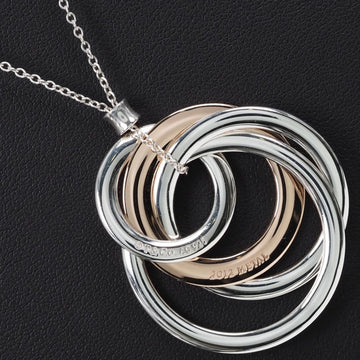 TIFFANY 1837 Interlocking 4 Circle Silver 925 x Rubedo Metal Women's Necklace