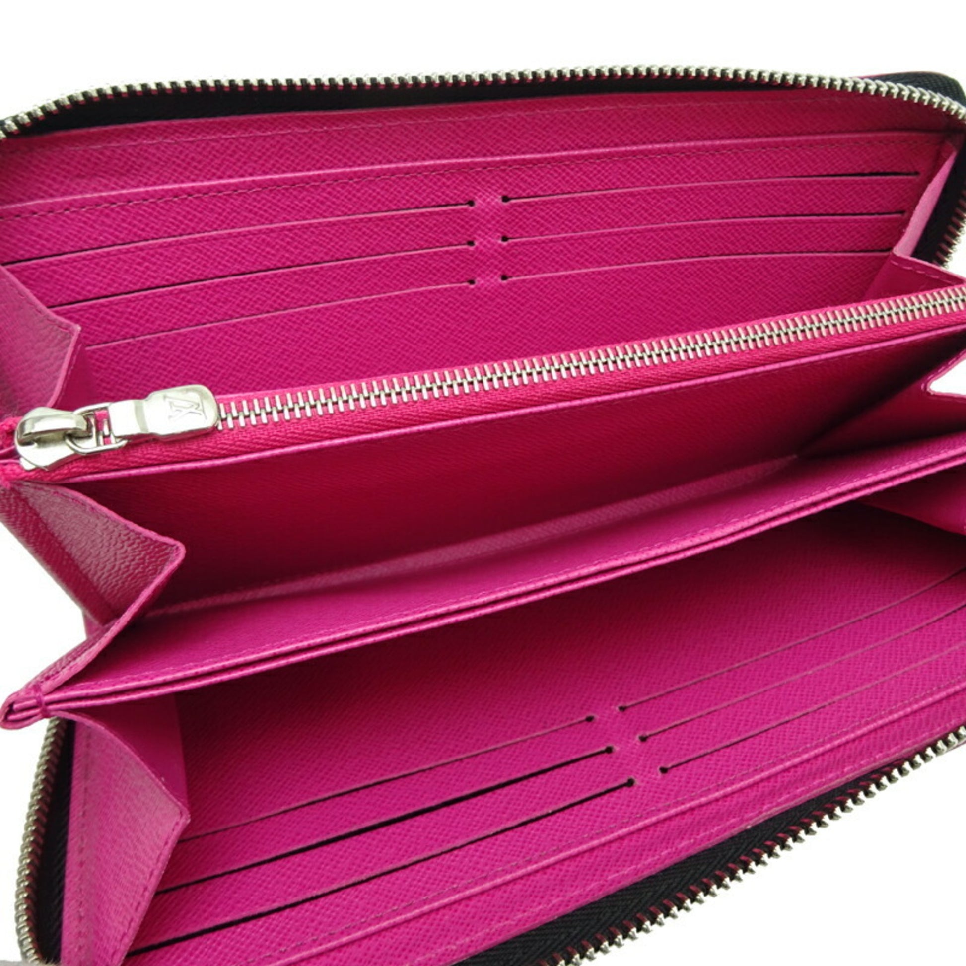 Louis-Vuitton-Epi-Zippy-Round-Long-Wallet-Black-Hot-Pink-M64838