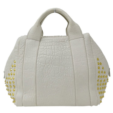 MCM Bag Ladies Handbag Studs White Storage