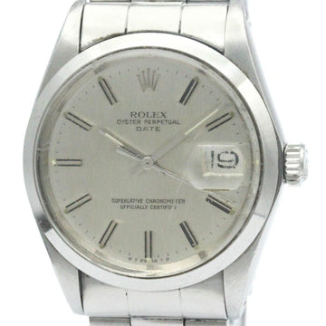 ROLEXVintage  Oyster Perpetual Date 1500 Steel Automatic Mens Watch BF568492