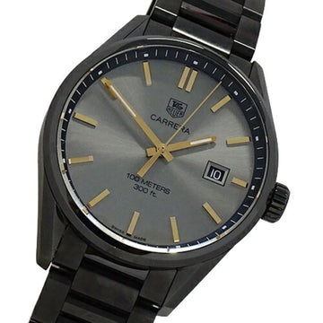 TAG HEUER Carrera WAR101A BA0728 Watch Men's Cara Delevingne Limited Date Quartz Stainless Steel SS Black
