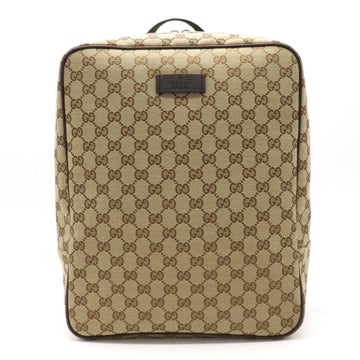 Gucci GG canvas rucksack backpack daypack leather khaki beige dark brown tea 630914