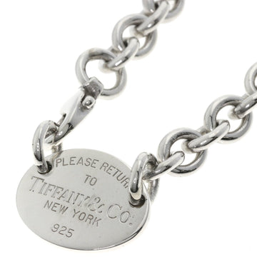 TIFFANY Return Toe Oval Tag Necklace Silver Women's &Co.