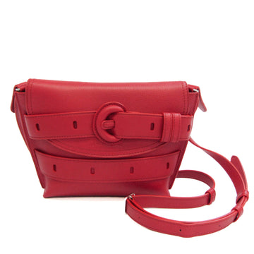 J&M DAVIDSON Women's Leather Shoulder Bag Red Color