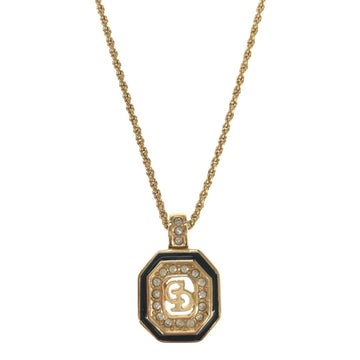 CHRISTIAN DIOR Octagonal CD Necklace Accessory Women's Gold VINTAGE OLD ITOVI6N6EVAQ RM2867M