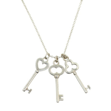 TIFFANY Triple Key Necklace Silver SV925 Women's &Co.