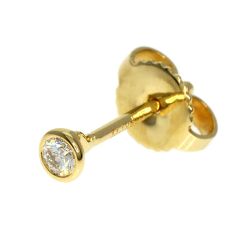 TIFFANY Visor Yard Diamond One Side Earrings K18 Yellow Gold Women's &Co.