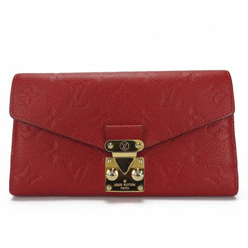 LOUIS VUITTON M63728 Portefeuille Metis Wallet Monogram Empreinte Bifold Long Red Ladies LV Gold