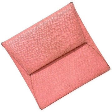 Hermes Bastia Rose Confetti Pink Coin Case Taurillon Clemence  P HERMES Ladies Purse Leather Square