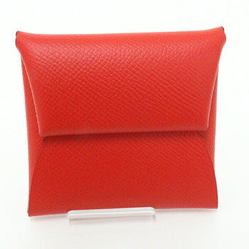 HERMES coin case Bastia red Epson D engraved purse wallet