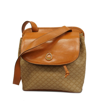 CELINEAuth  Macadam Shoulder Bag Women's PVC,Leather Shoulder Bag Beige,Brown