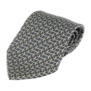 HERMES tie silk gray accessories men's apparel