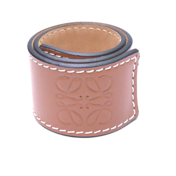 LOEWE Slap Bracelet Small 119.19.336 Tan Calf Day Bangle Men's Women's Leather