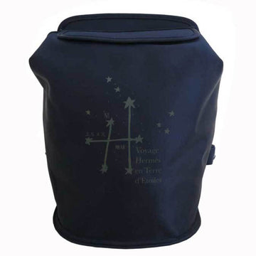 HERMES Backpack Star Travel Exhibition Limited Sherpa Navy Nylon x Canvas Women's Men's