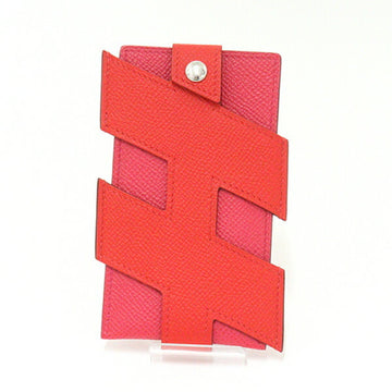 Hermes H tag card case Vo Epson Rouge coo x Rose extreme (pink/red) Y stamp () pass business holder